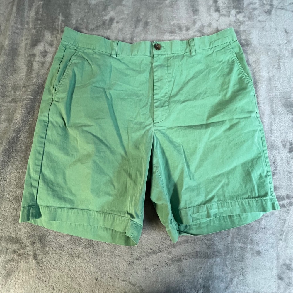 Brooks Brothers‎ Chino Shorts Mens W38 Green 346 Flat Front Cotton Twill